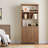 71" Tall Book Shelf With Cabinet 5 Tier Fluted Bookcase With Doors-206568437