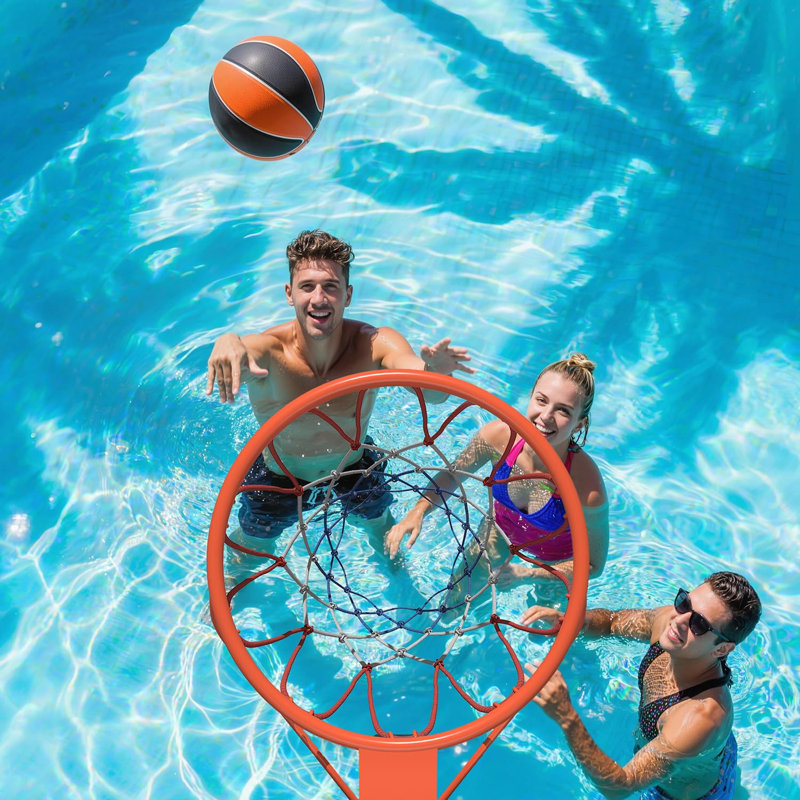 Panier de piscine pour piscine avec pompe à air pour une utilisation intérieure et extérieure, Noir