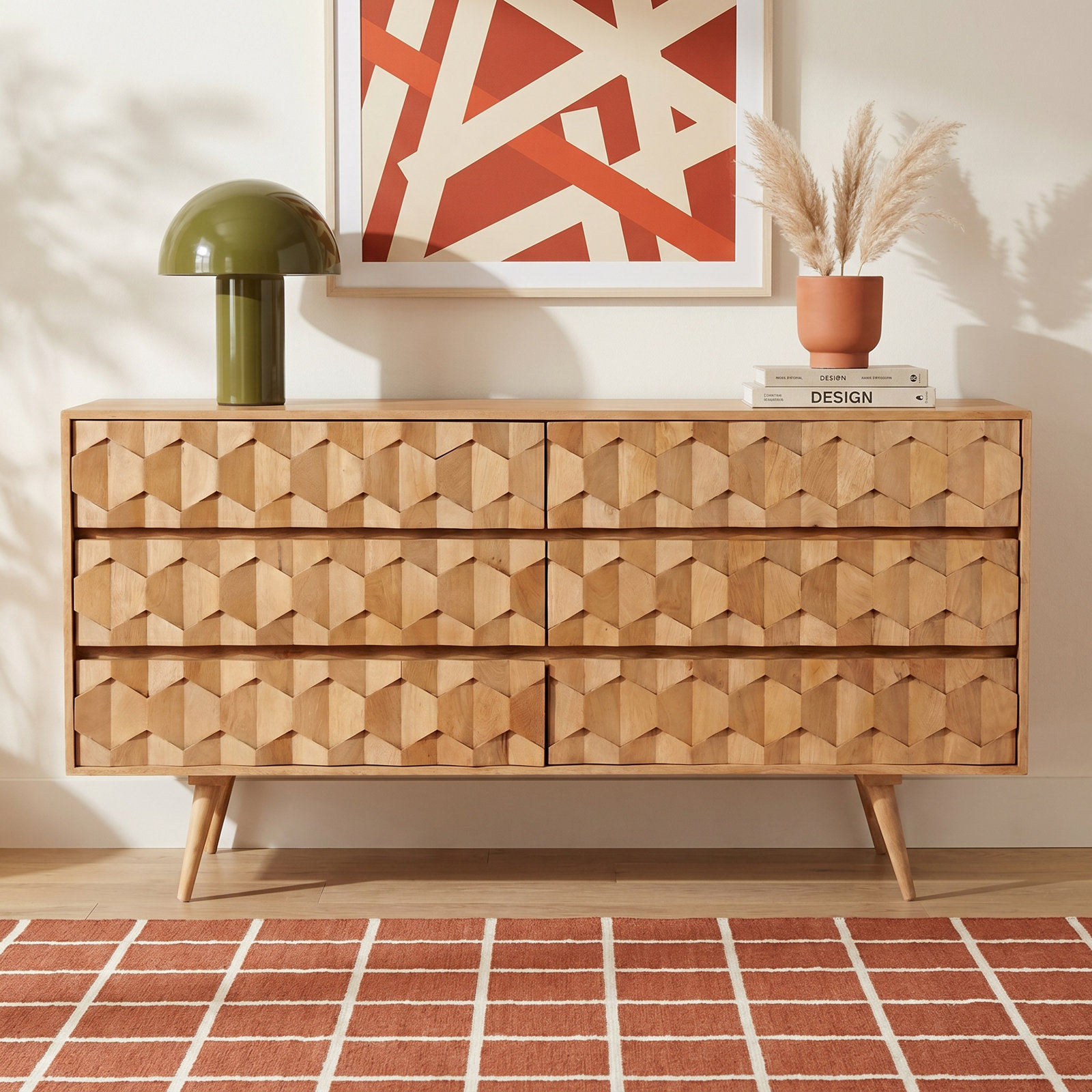 Alice 6 - Drawer Double Dresser, Brown