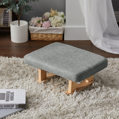 Benney 41 cm W Linen Rectangle Footstool