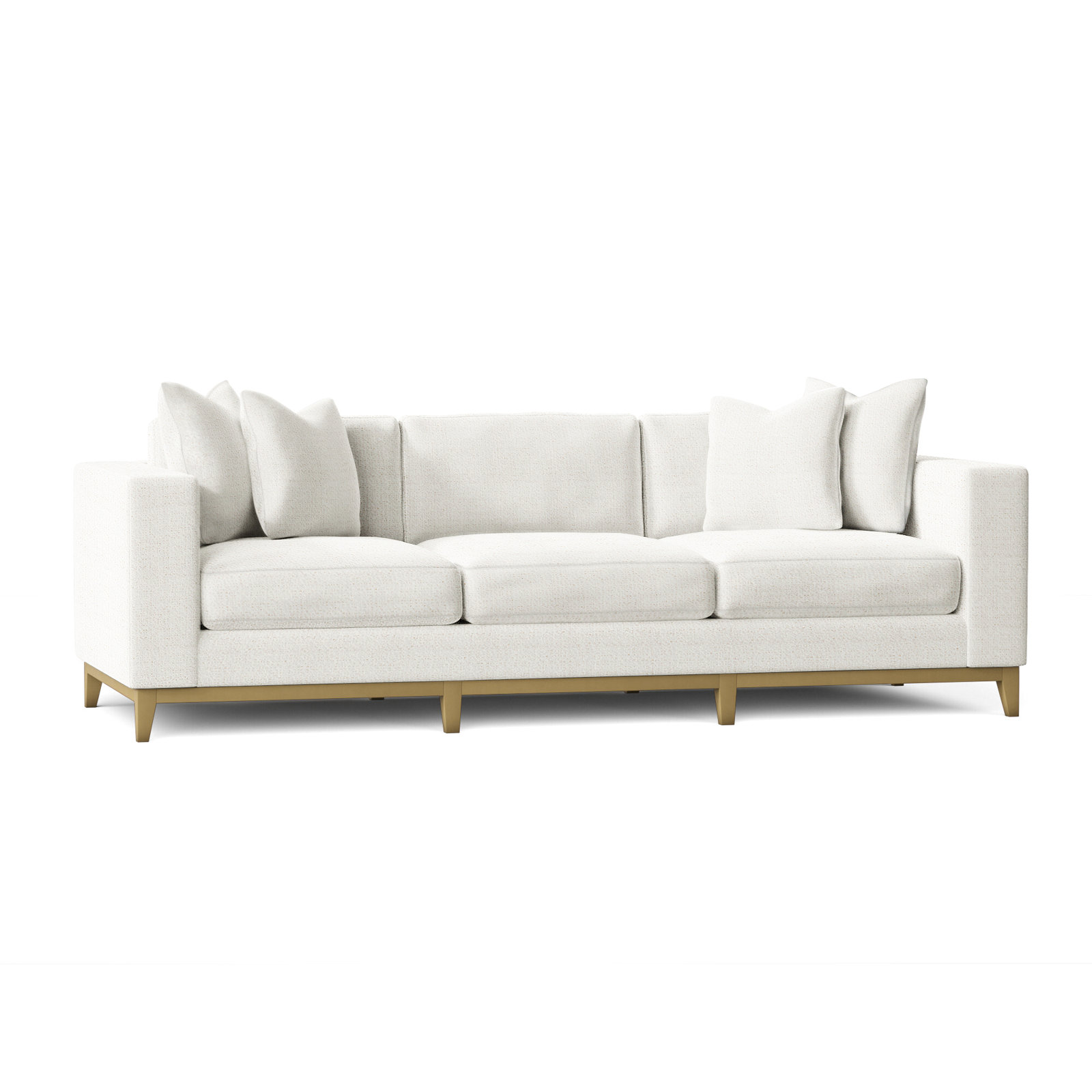 Noel 100" Square Arm Sofa, Dorado Snow Crypton® Chenille 5558-000, Antique Gold
