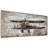 'Model Airplane' Metal on Solid Wood