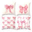 4 housses de coussin décoratives à motif d'arc rose