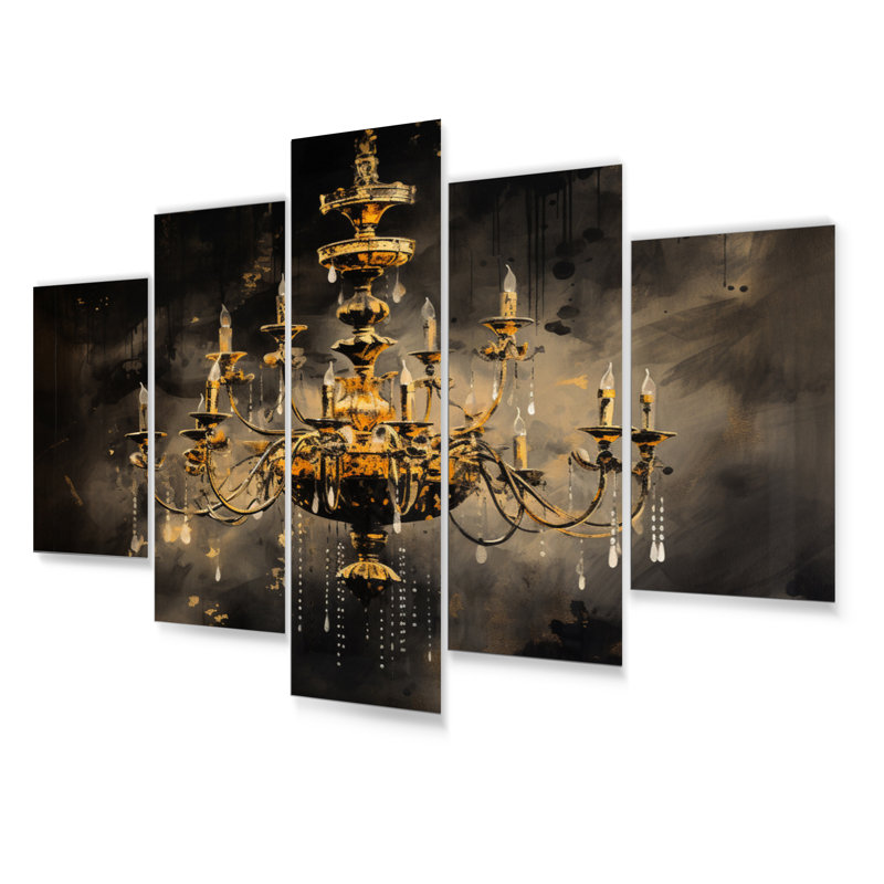 Lustre Sumi Zen II - Ensemble de décoration murale en métal lustre