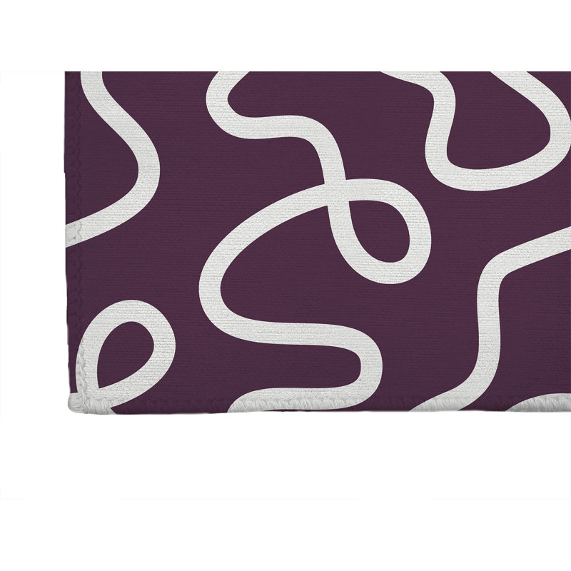 Paillasson Squig, Aubergine, L 60 po x L 84 po