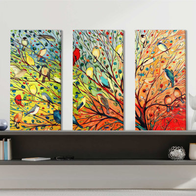 " 27 Birds " by Jennifer Lommers 3 - Pieces
