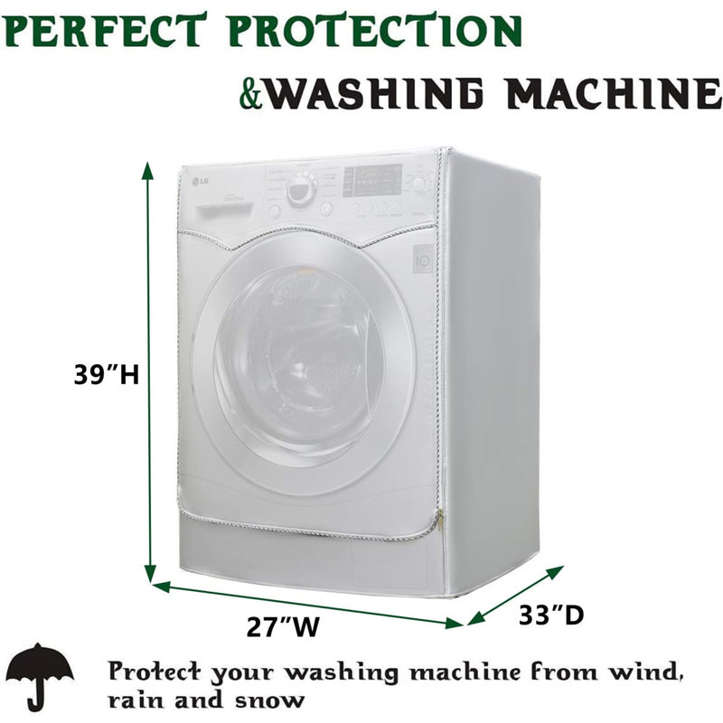 Housse imperméable pour laveuse / sécheuse à chargement frontal, Argent