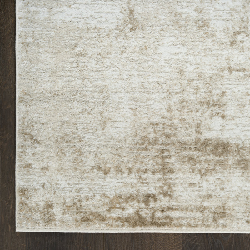 Tapis taupe ivoire 4 pi x 6 pi Mathews, Rectangle 4pi x 6 pi