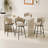 360°Swivel Bar Chairs Set Of 2, Equipped With Soft Cushioned Backrest Counter Stool-925333129