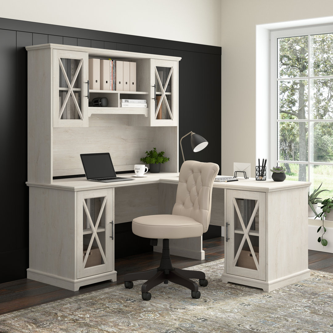 Orelie 60W L Desk with Hutch Inbox Zero