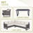 Nazime Karlshamn 4 Piece Sectional Seating Group with Cushions