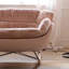 Chaise berçante double rose
