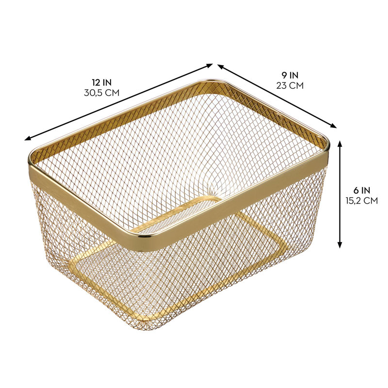 Panier Meshi 12 x 9 x 6, Laiton doux