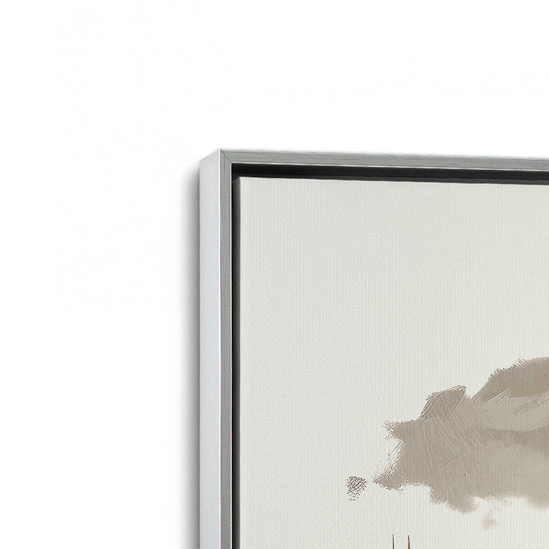 Winter's Quiet Refuge Set of 2 Canvas Prints in a Black Frame, 8" x 12", Cadre flottant en chrome poli