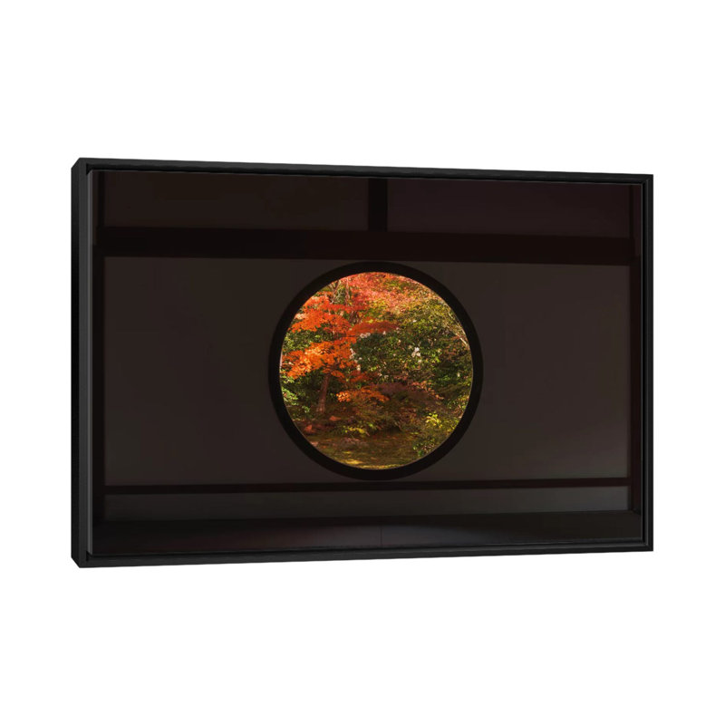 «Autumn in Japon I», impression sur toile, H 18 po x l 26 po x P 1,5 po, Toile avec cadre noir, Pas de tapis