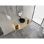Meuble-lavabo mural 54 po avec lavabo d'art en céramique et 2 tablettes de rangement, 2 portes à fermeture douce, contreplaqué