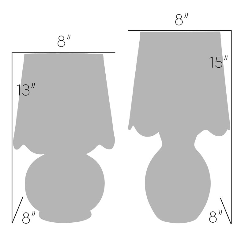 Lampe Momsen, Blanc, H 15 po x l 8 po x P 8 po, Naturel
