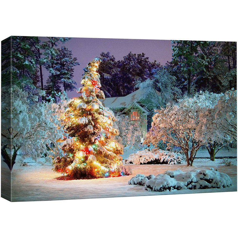 Célébration de Noël, impression, H 32 po x l 48 po, Toile tendue