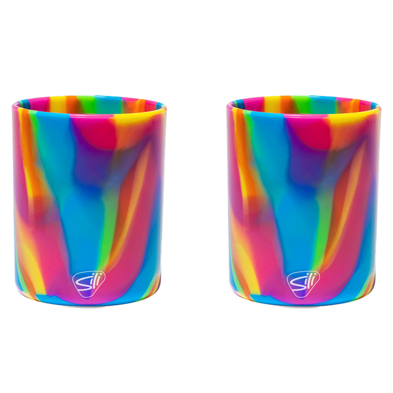 Silipint: verres à roches 12 oz: paquet de 2 - houblon hippie - tasses à cocktail en silicone
