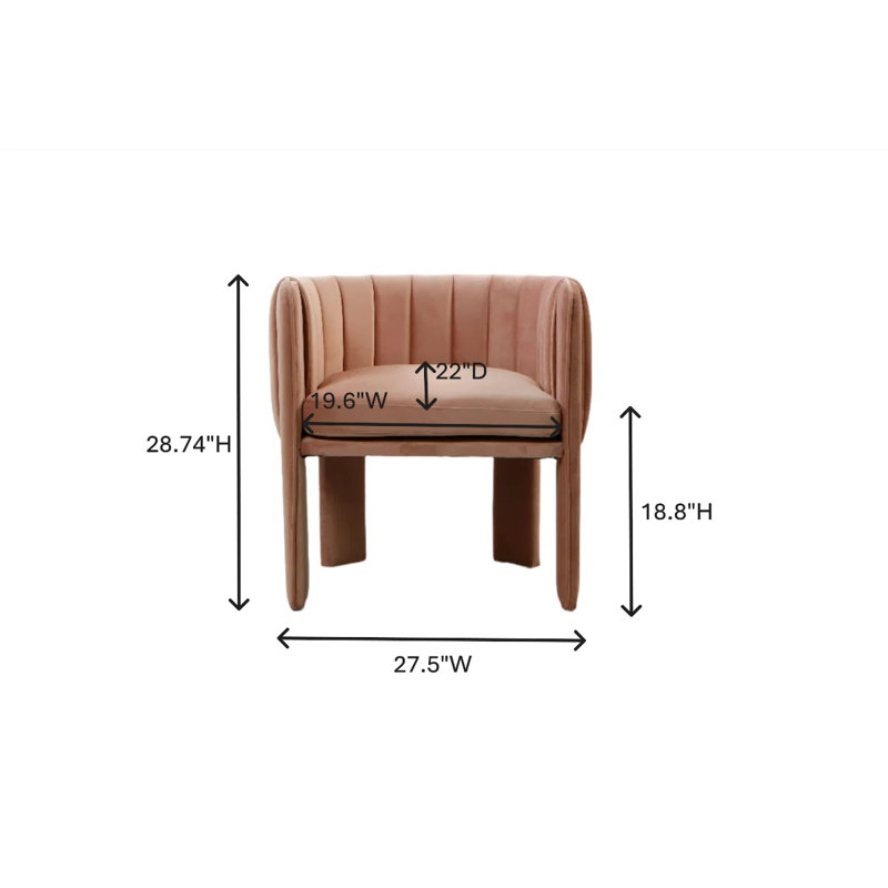 Chaise avec accoudoirs en velours Magline , Velours gris velours