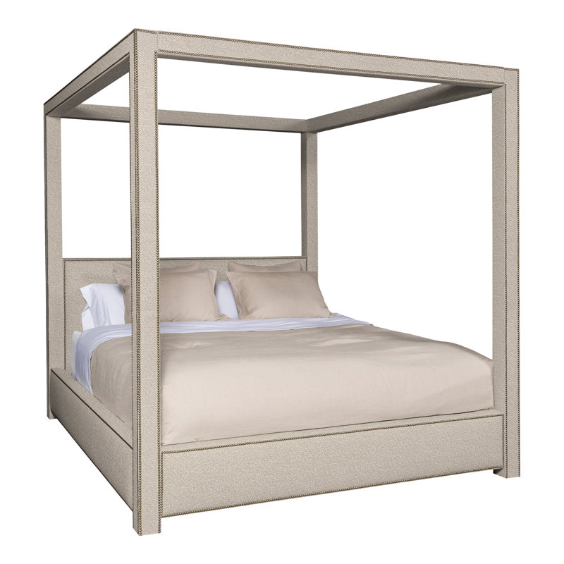Eastwood By Thom Filicia Upholstered Canopy Bed, No, Queen, Ziggy Ink