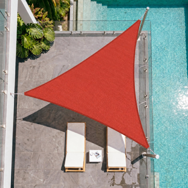 Voile d'ombrage avec corde Royal Shade, Rouge, 12 pi x 12 pi x 17 pi