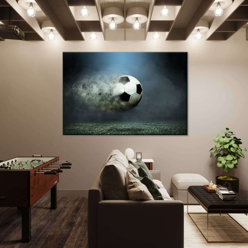 Fast Trail Soccer Ball On Canvas Print, 39" H x 26" W x 1.25" D