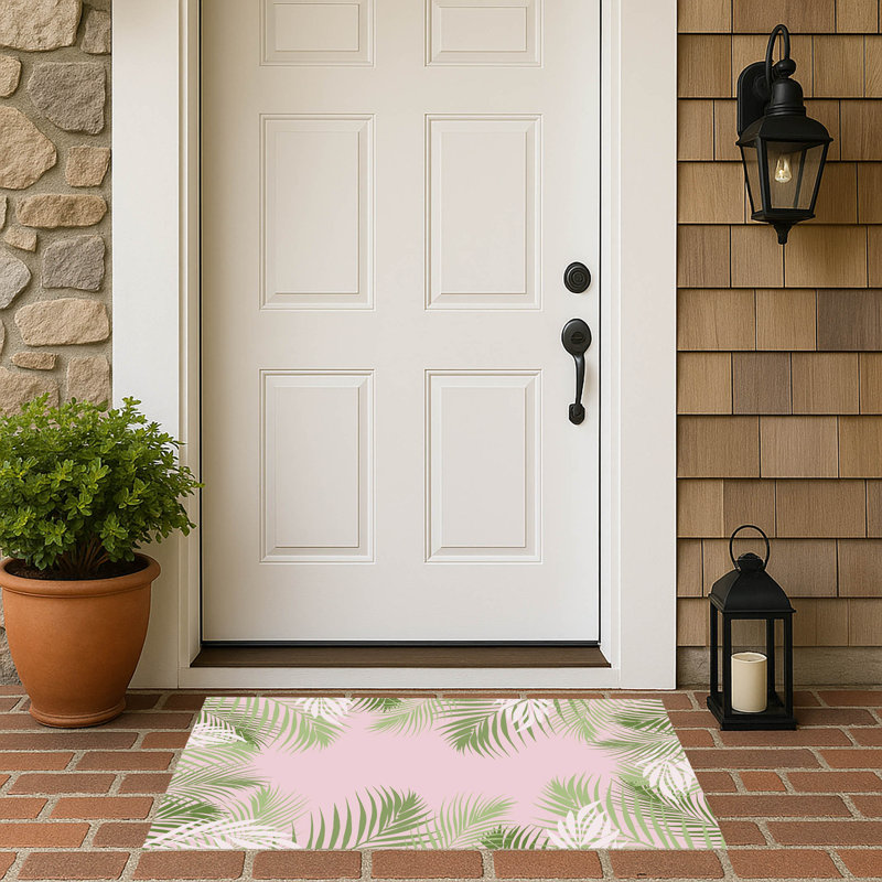 Paillasson Waving Palm, Rose, L 34 po x L 21 po