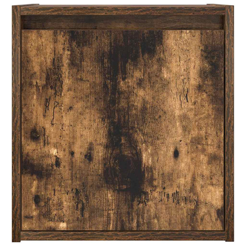 Wall-Mounted Bedside Cabinet 38X34x40 Cm, Smoked Oak, 2