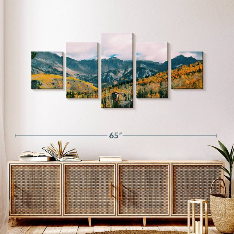 Automne Telluride dans la cour, H 24 po x l 55 po