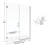 Celesta 58'' - W x 76'' H Pivot Door Frameless Shower Door with-15662700-15662701