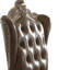 Chaise pivotante de couleur grise et blanc os - Finition rétro élégante