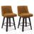 Hokku Designs & Makiba 360° Swivel Counter Height Bar Stool - CertiPUR-US Foam, Solid Wood Frame, Linen Upholstery-717743517-718174141