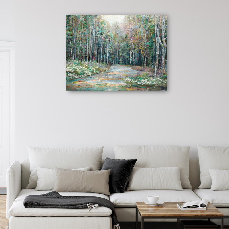 Spring Trail by Studio Arts Canvas Art Print, Wrapped Canvas, 42" H x 56" W x 1.5" D