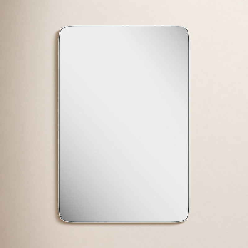 Miroir décoratif moderne et contemporain Eaton, Argent, H 36 po x l 24 po