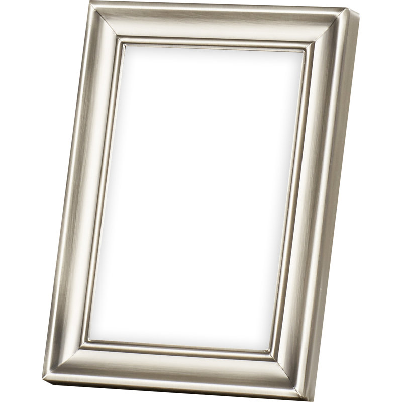 Pewter Metal Beveled Picture Frame, 5" x 7"
