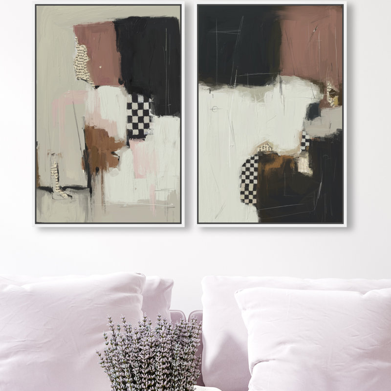 Longing Set Set by Oliver Gal, 17"H x 25"W, White Floater Frame