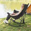 Chaise berçante de camping avec porte-gobelet et poche latérale