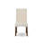 3 Piece Dining Table Set for Small Spaces Contains a Square Dining Room Table and 2 Cream Linen Fabric Parsons Chairs, Mahogany-216531459-216531458-159520629