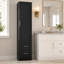 Armoire de rangement autoportante avec une porte et deux tiroirs, tablettes réglables-1636428410