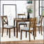 Ensemble de table de salle à manger élégant en bois 5 pièces avec 4 chaises, spacieux et moderne pour tout espace de vie-181961494-181961496