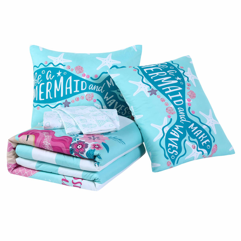 Ensemble de lit dans un sac Heritage and Mermaid And Make Waves, Édredon double et 6 pièces supplémentaires