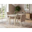 L'ensemble de table de cuisine 3 pièces comprend une table de salle à manger rectangulaire avec Dropleaf et 2 chaises de salle à manger Parson en tissu beige clair, lin blanc-1439909367-1439909366-1440201862