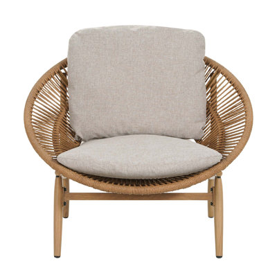 Cyril Outdoor Wicker Papasan Style Lounge Chair,Set Of 1