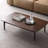 Walnut Rectangular End Table With Curved Edge Coffee Table