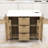 Rolling Kitchen Island with Drop Leaf, Power Outlet, Faux Marble Top and Adjustable Shelves-1640453255