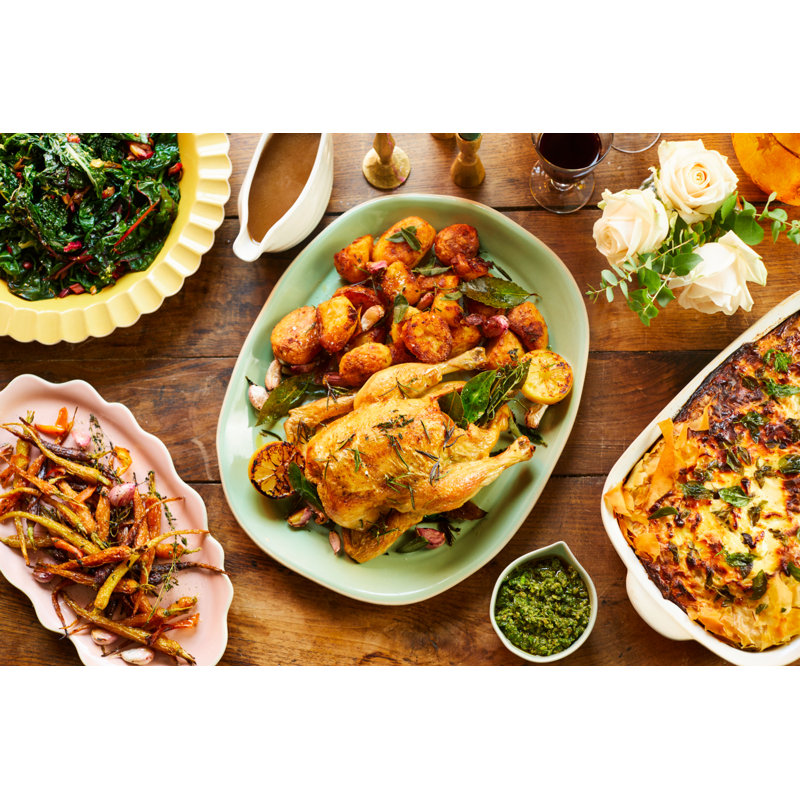 Jamie Oliver Big Love Feast Platter, Stoneware, 40x32cm, Green