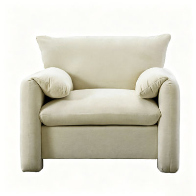 38.6'' W Modern Style Chenille Accent Chair,single Sofa