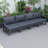 4-Piece Aluminum Patio Chairs With Cushions Aadon Collection-264969059