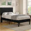 Ensemble de chambre en velours capitonné avec lit et 2 tables de chevet, aucun lit plateforme tapissier requis-118007010-118007011